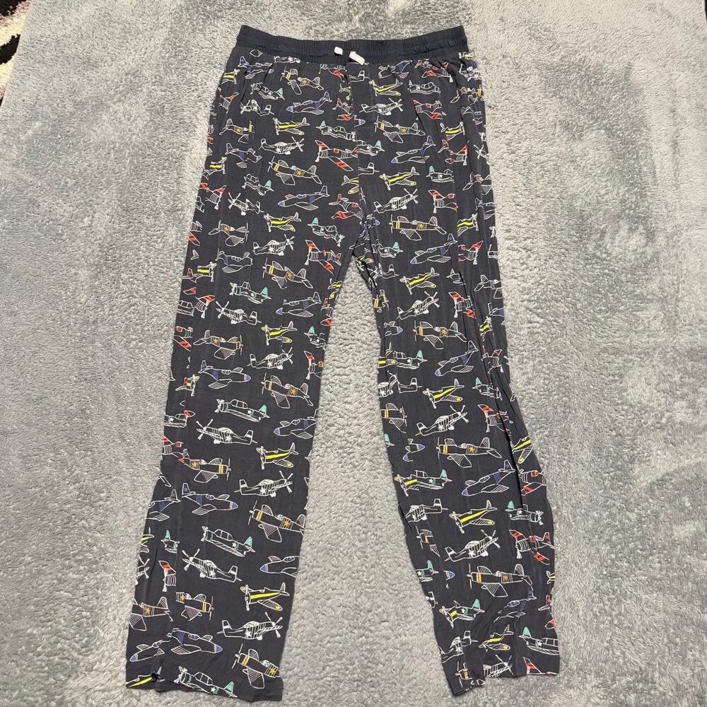 Little Sleepies Mens XL Pajama Pants Lunaluxe Bamboo Airplane
